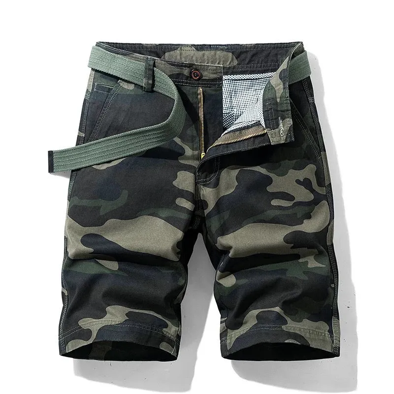 Mens Cargo Shorts  Army Camo Print