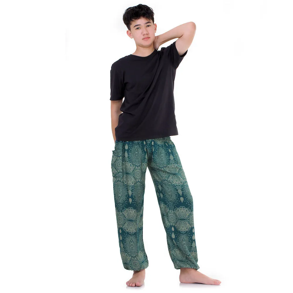 Men’s Mandala Harem Pants Black Night Sky