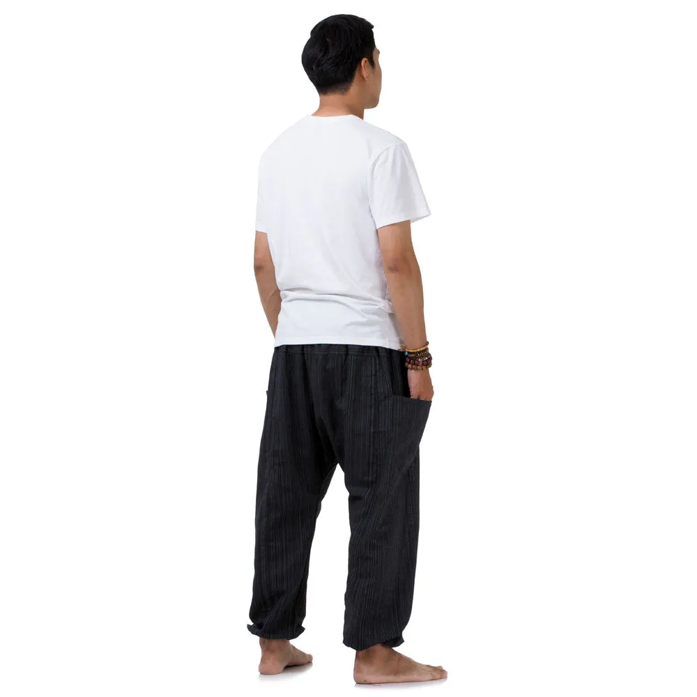 Men's Pinstripe Harem Pants Elephant Gray