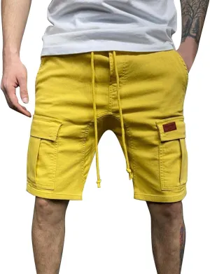 Mens Shorts 7 Inch Slim Fit Cargo Shorts Cotton Work Shorts Multi Pocket Casual Comfort Flex Waistband Shorts