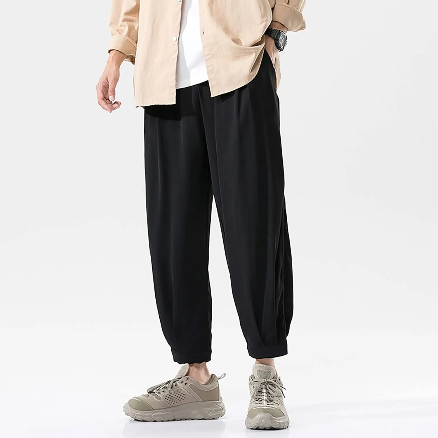 Mens Sweatpants with Pockets Big and Tall Baggy Jogger Sweatpants Lounge Pants Athletic Pants Baggy High Waisted Open