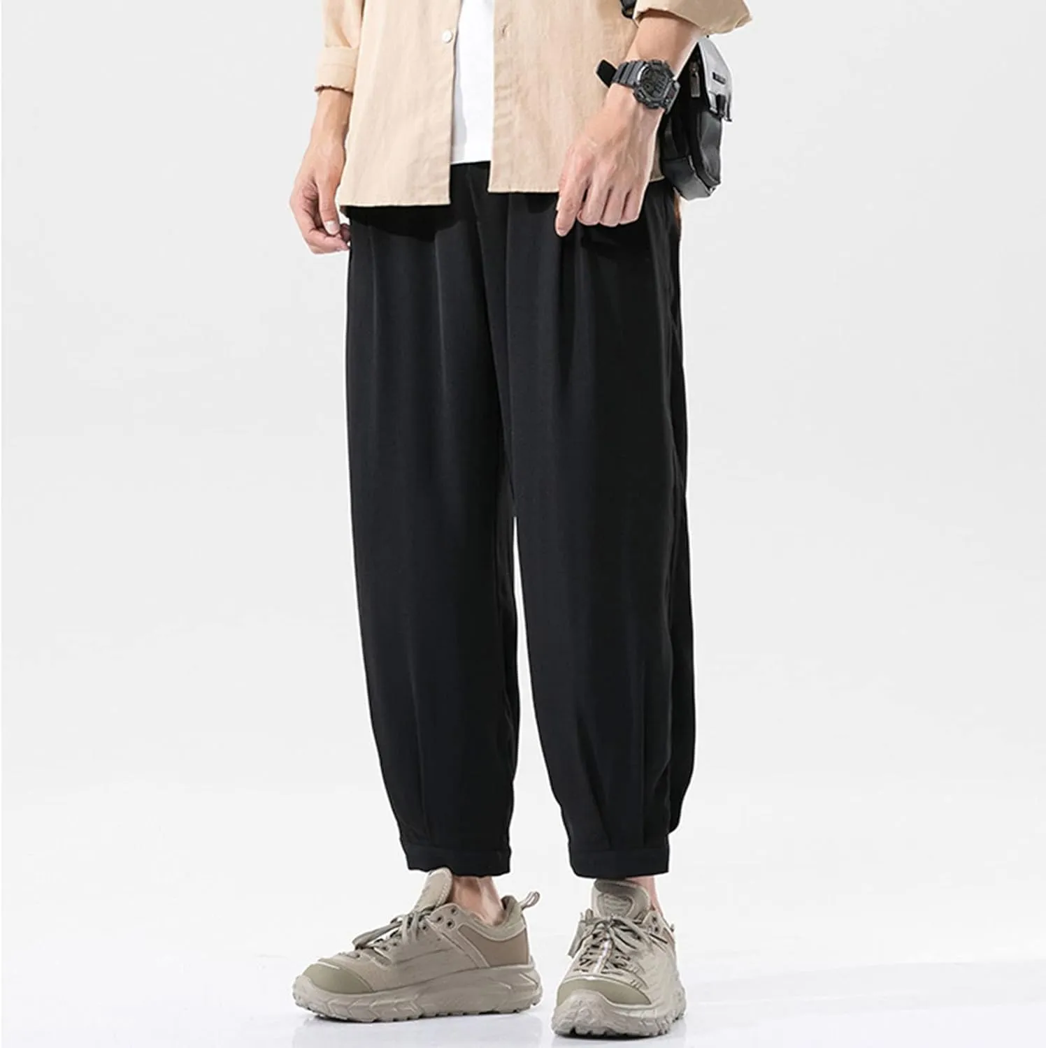 Mens Sweatpants with Pockets Big and Tall Baggy Jogger Sweatpants Lounge Pants Athletic Pants Baggy High Waisted Open
