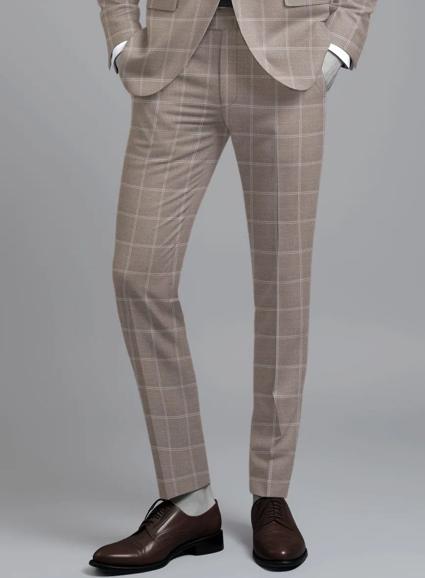 Napolean Noemi Windowpane Brown Wool Suit