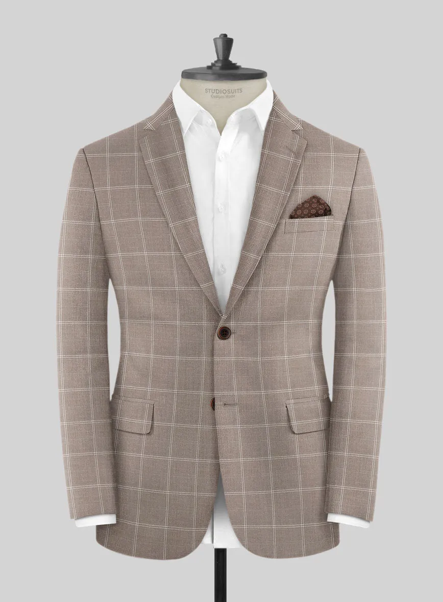 Napolean Noemi Windowpane Brown Wool Suit
