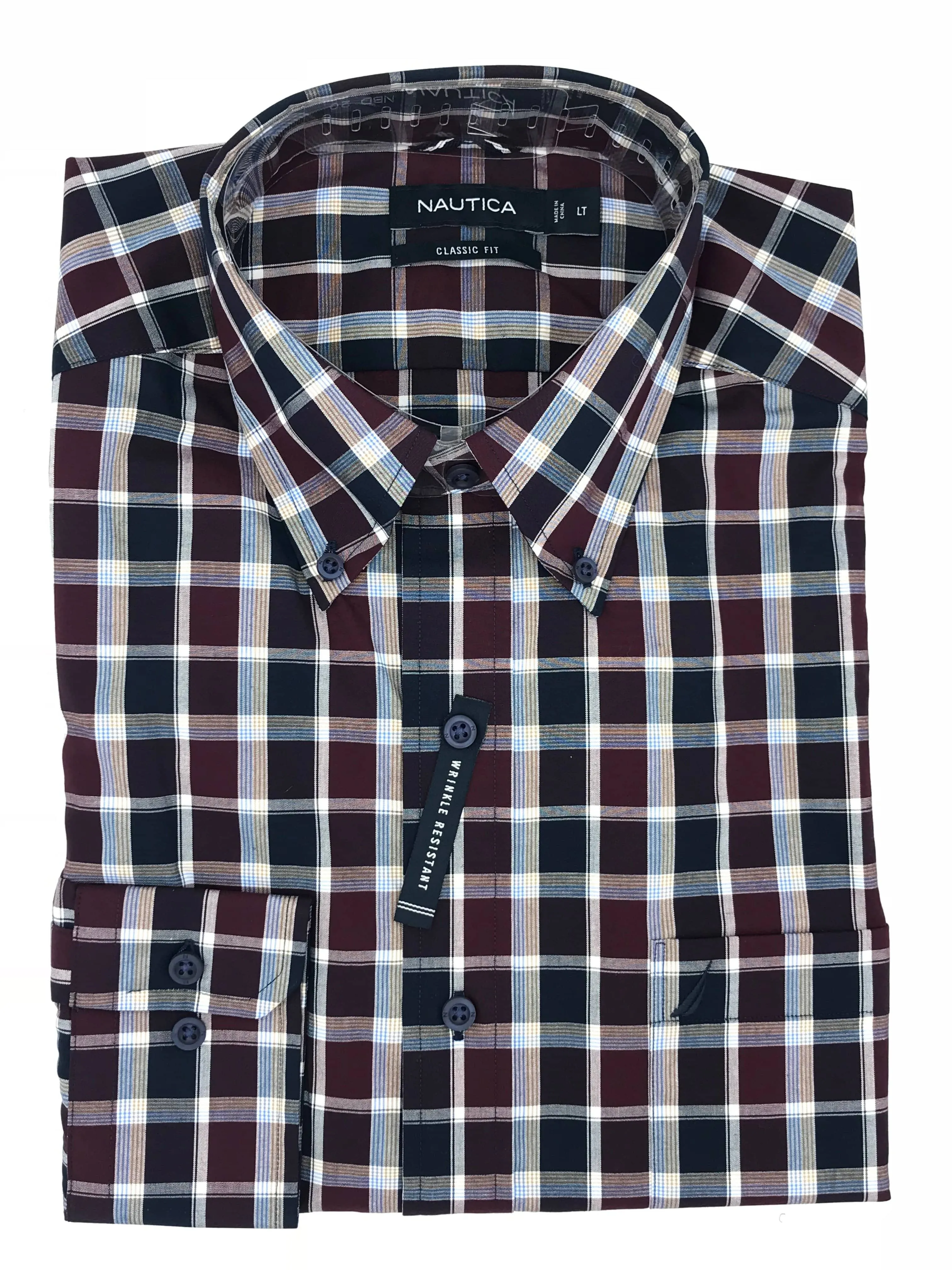 Nautica Big and Tall Sport Shirt Long Sleeve - M73C62