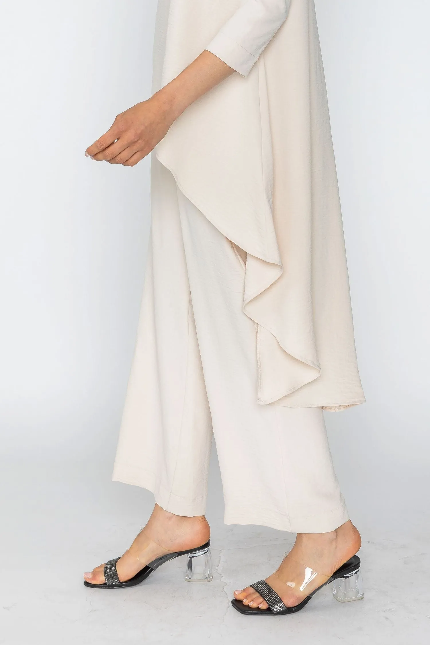 Plus Size Oatmeal Straight Pants