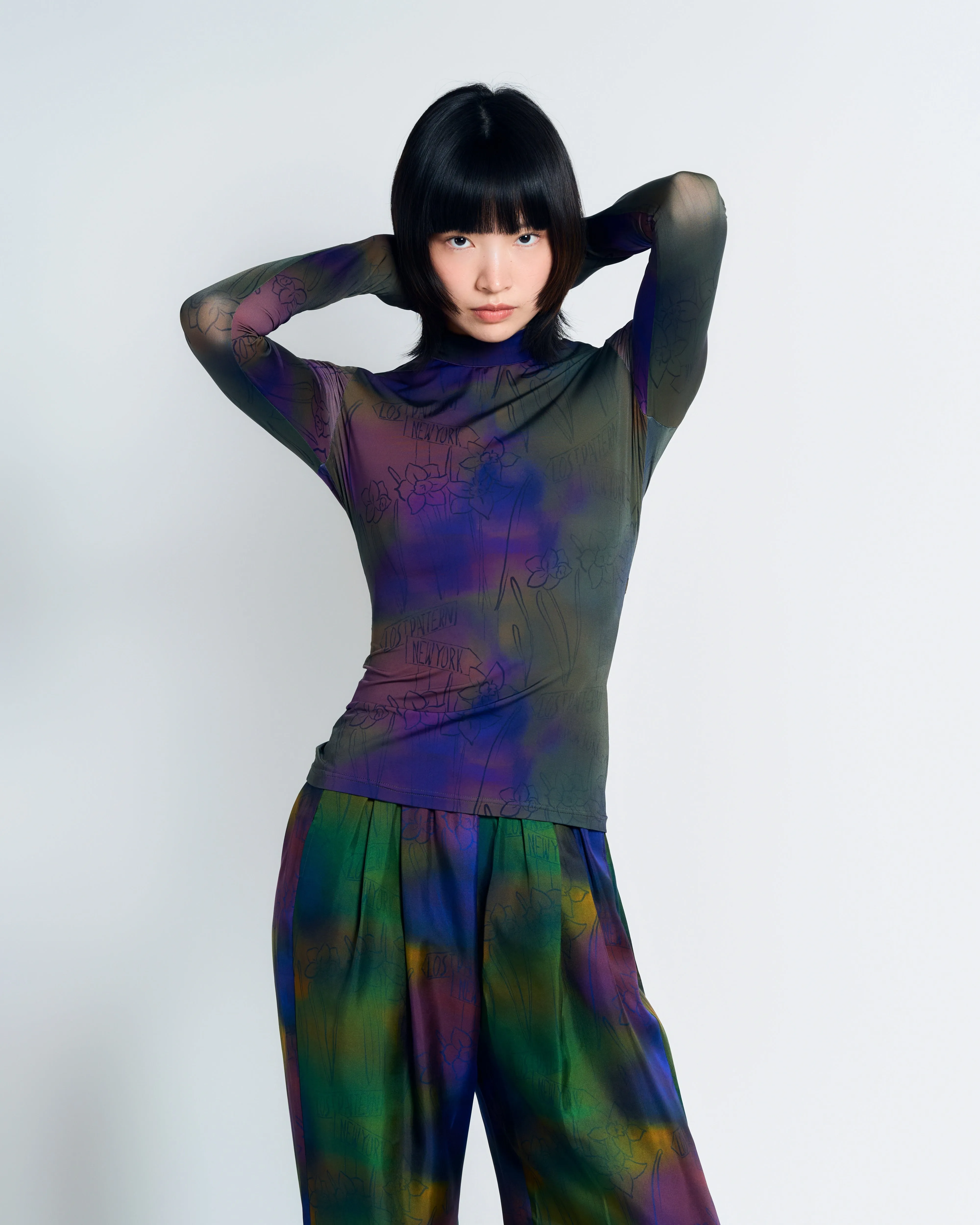 "Brooklyn" Silk Wide Leg Palazzo Pants - Green