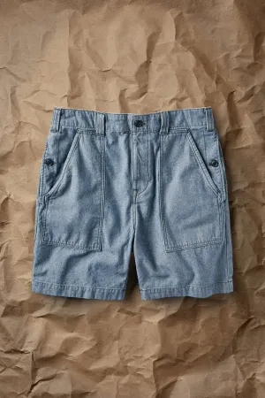 Reverse Denim Short