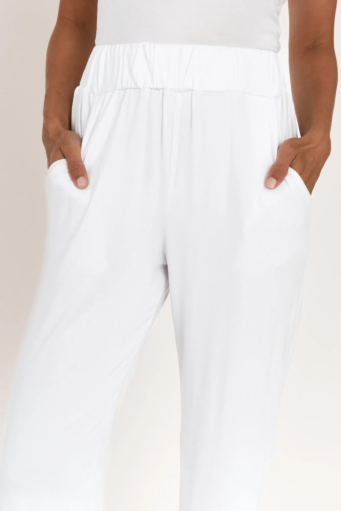 Rosella White Bamboo Pants