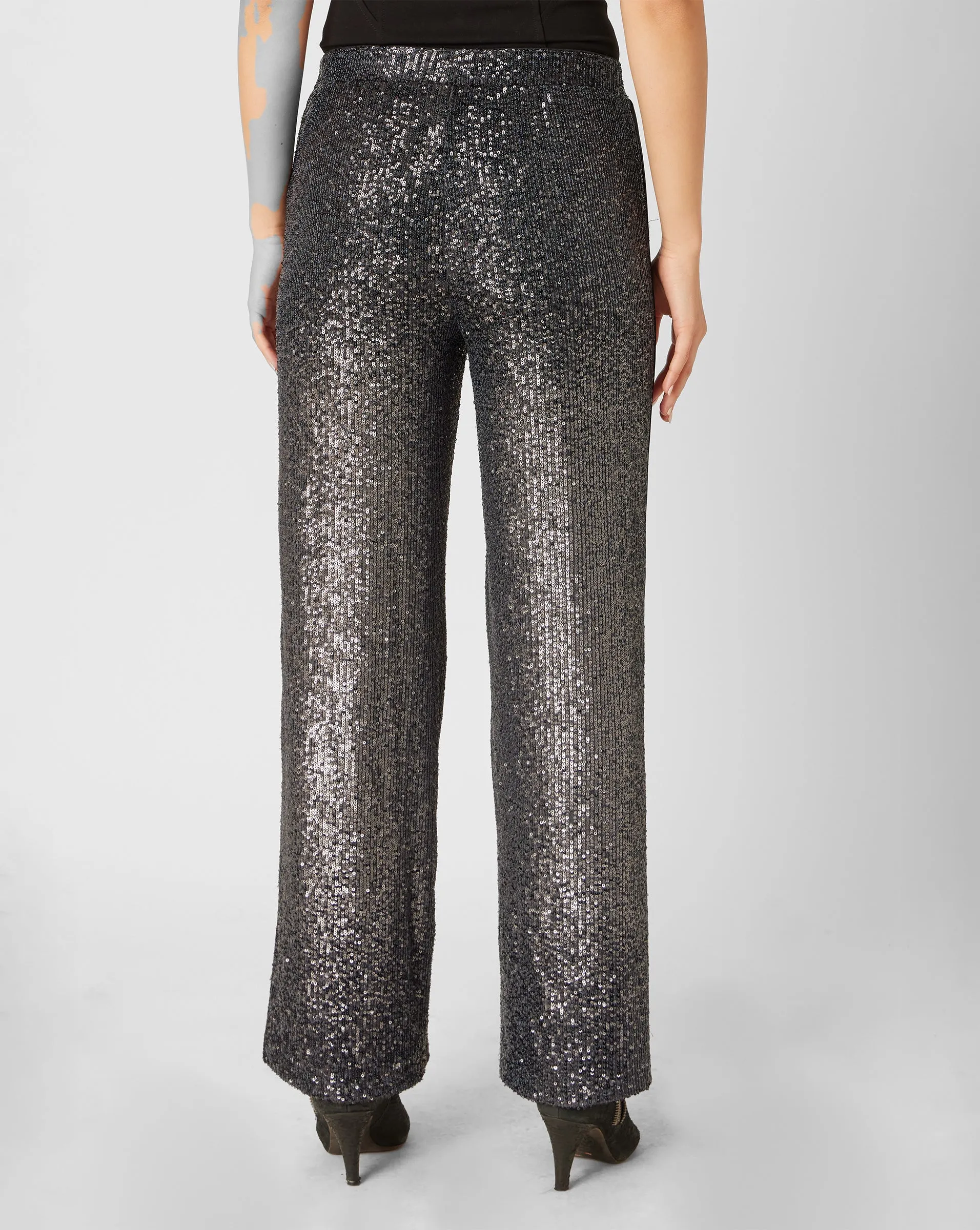 Sequin Wide Leg Tuxedo Pant