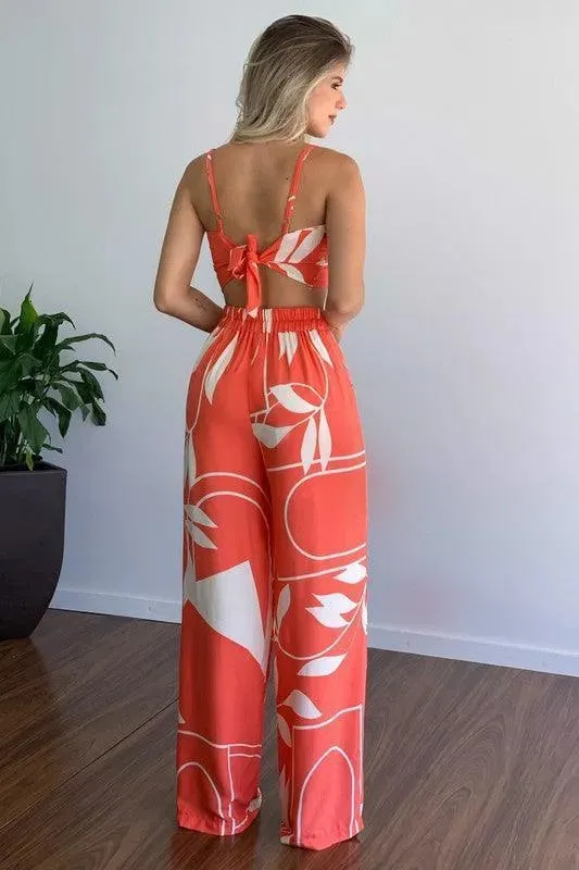 Sexy Summer Two Piece Pant and Top Set