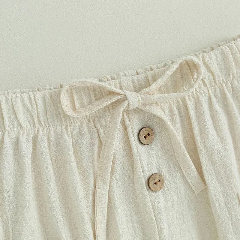 Solid Pockets Toddler Pants