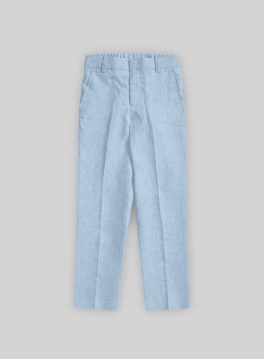 Tropical Blue Linen Boys Suit