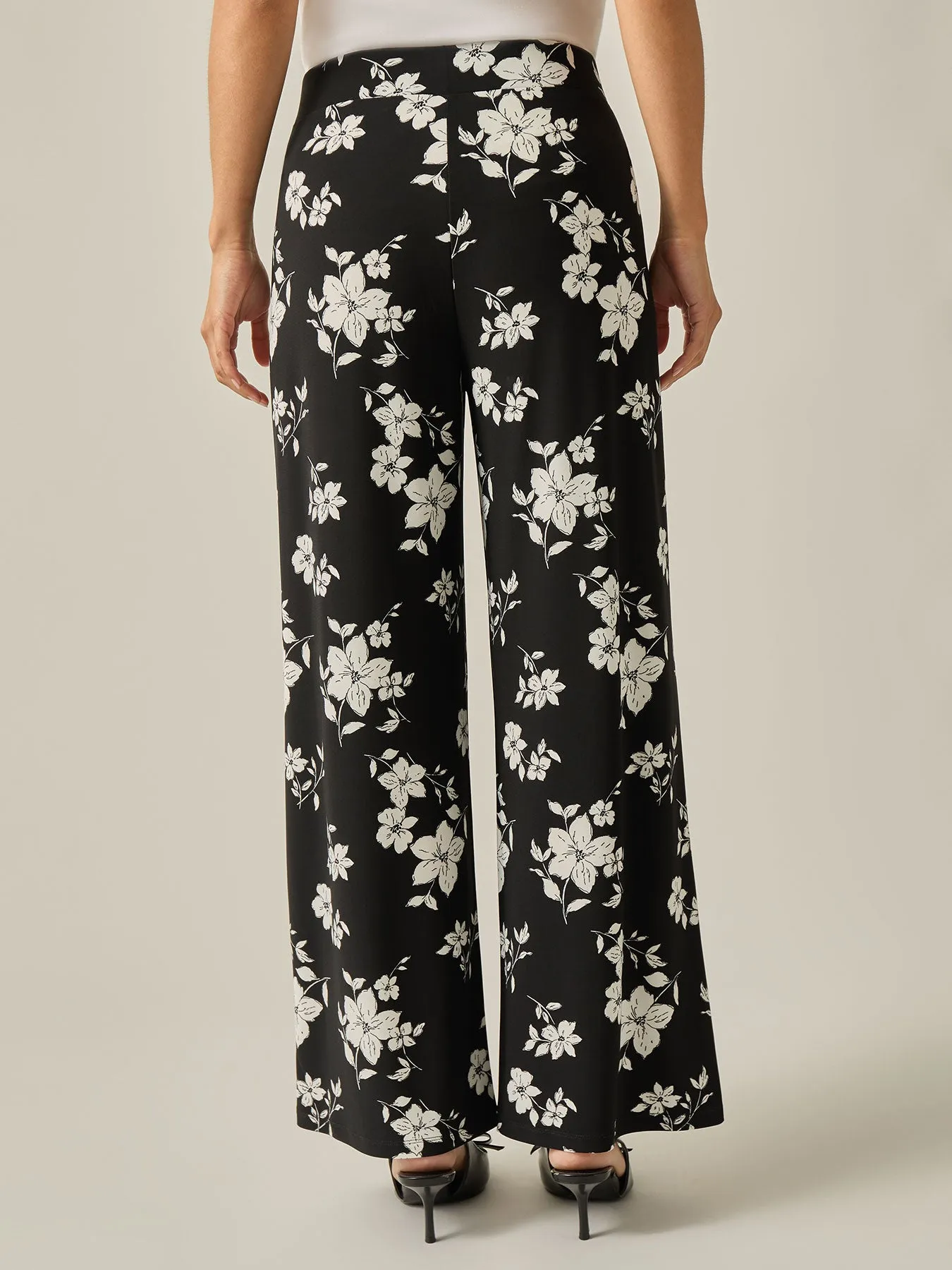Wide Leg Pants, Printed Everyday Knit