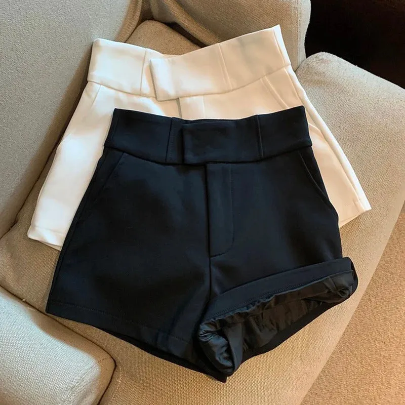 Women Shorts T2 Black Shorts Women Harajuku Elegance High Waisted Shorts A Line Slim Casual Hot Girl Straight Pants Sexy