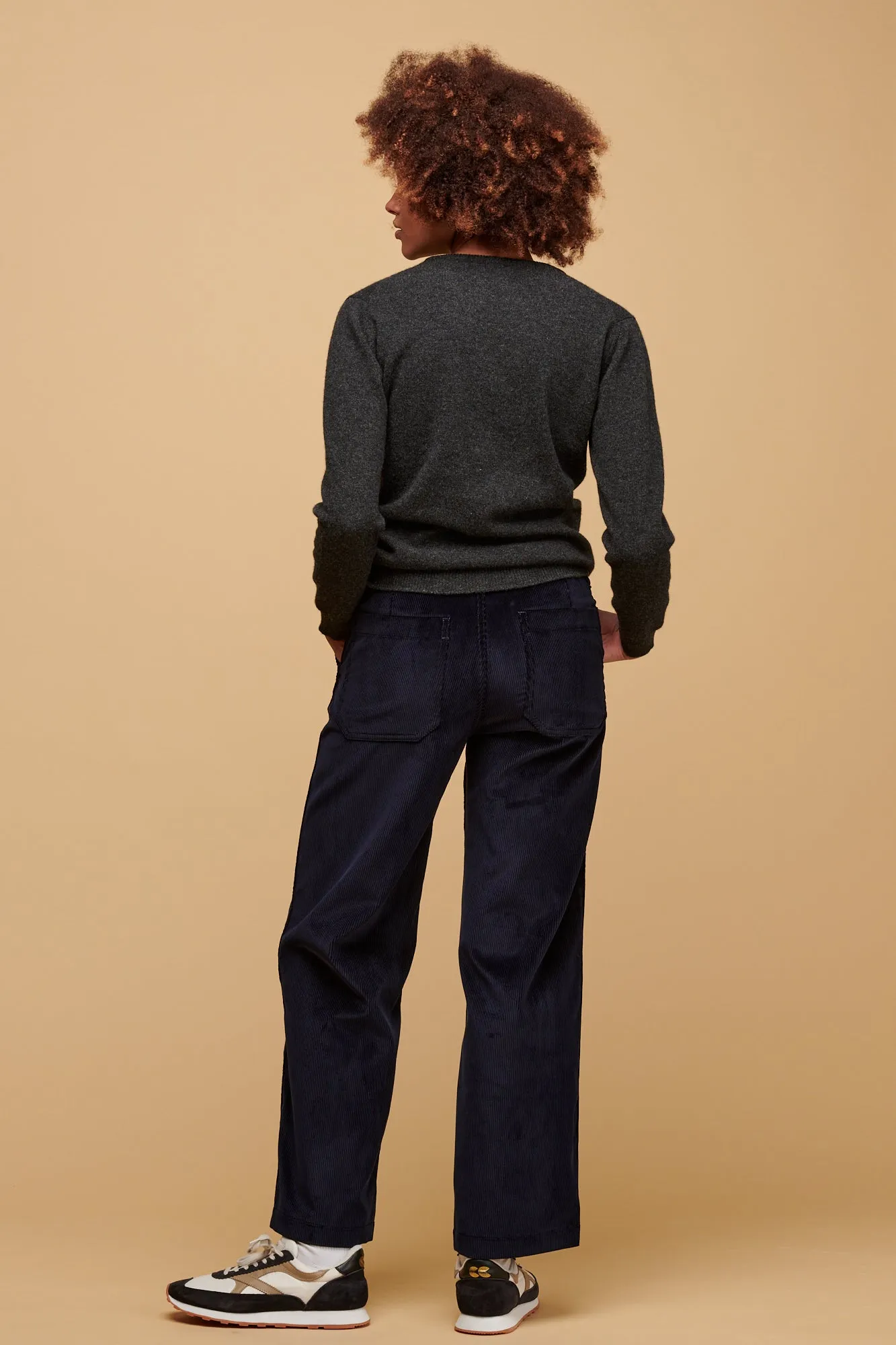 Women's Corduroy Work Trousers - Navy