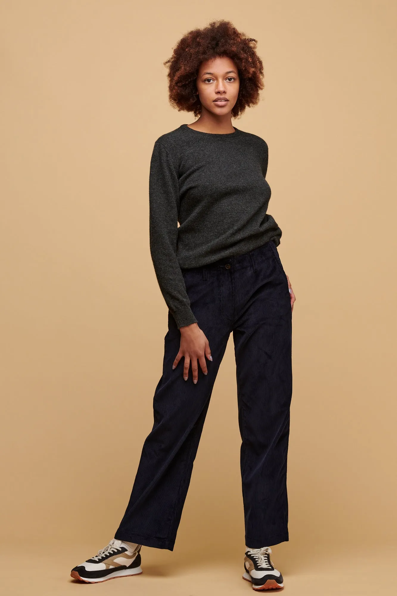 Women's Corduroy Work Trousers - Navy