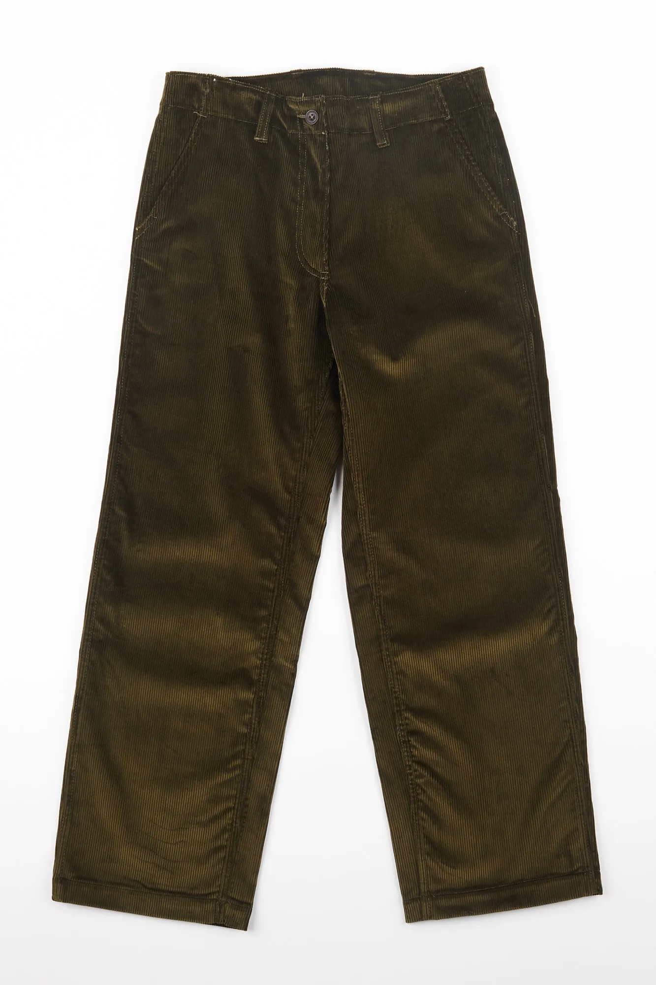 Women's Corduroy Work Trousers - Olive