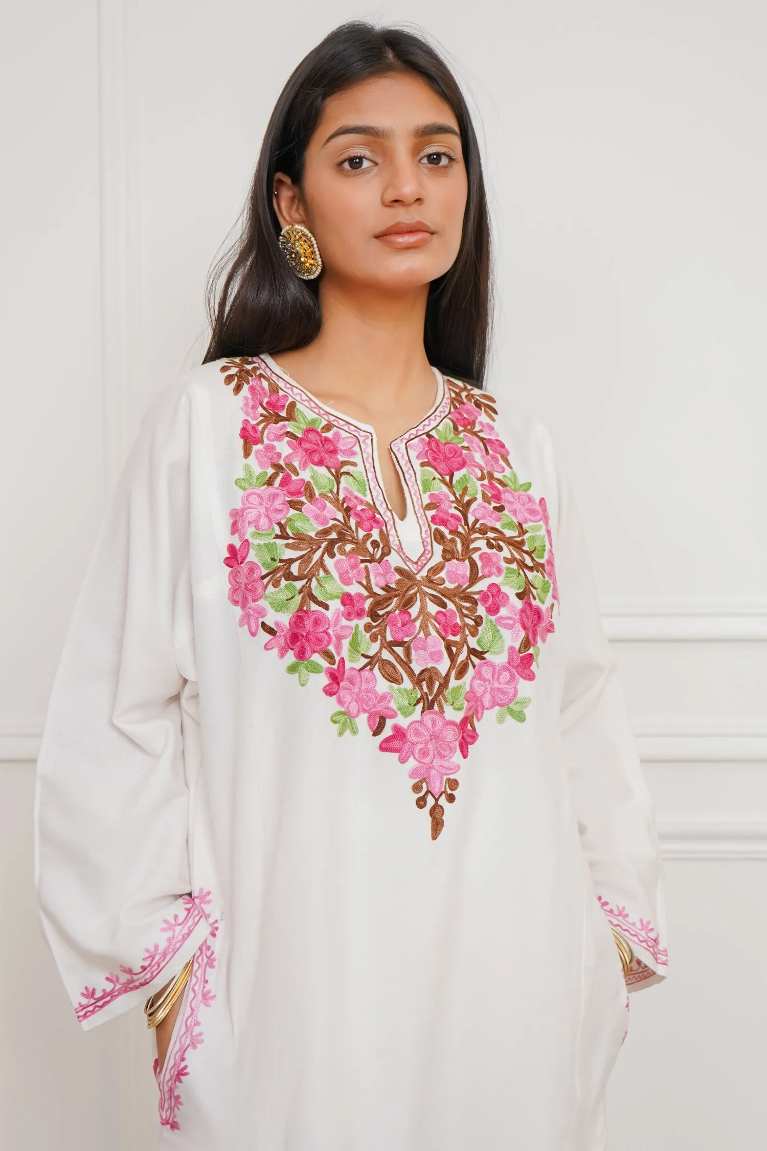 Woollen Phiran in White